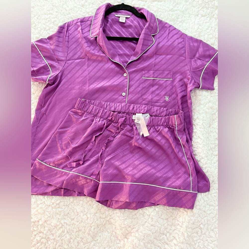Victoria's Secret Purple Satin Pajama Set